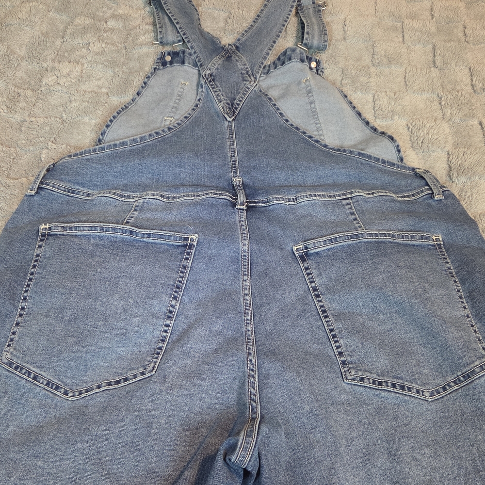 No Boundaries Shortalls Overalls Womens Juniors XXL (19) Distressed - Picture 9 of 14